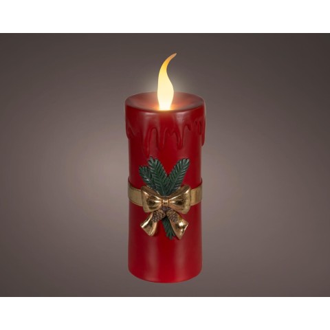CANDELA LED RESINA ROSSO H.44